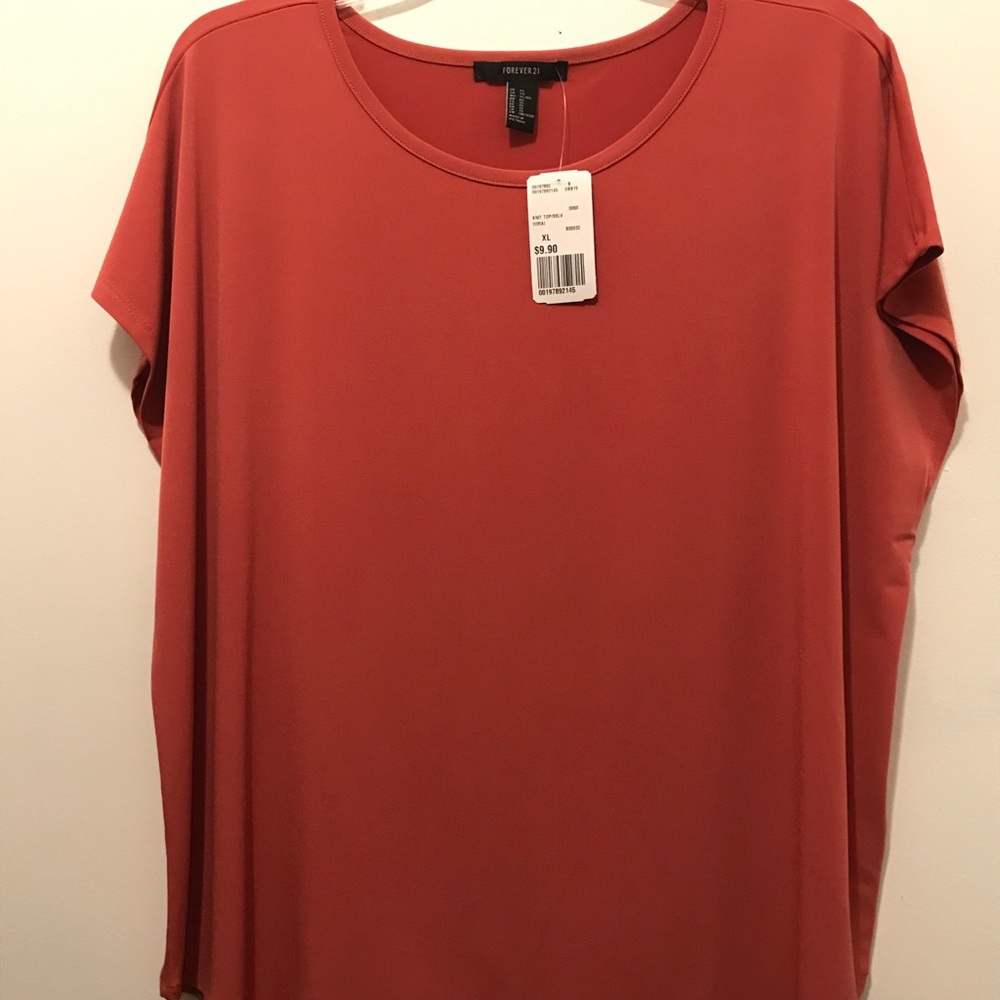 NWT Forever XXI Dark Coral top, size XL